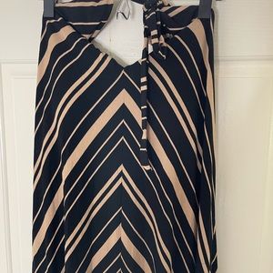 SOMA  L  ** Black & Gold Halter Maxi Dress REDUCED